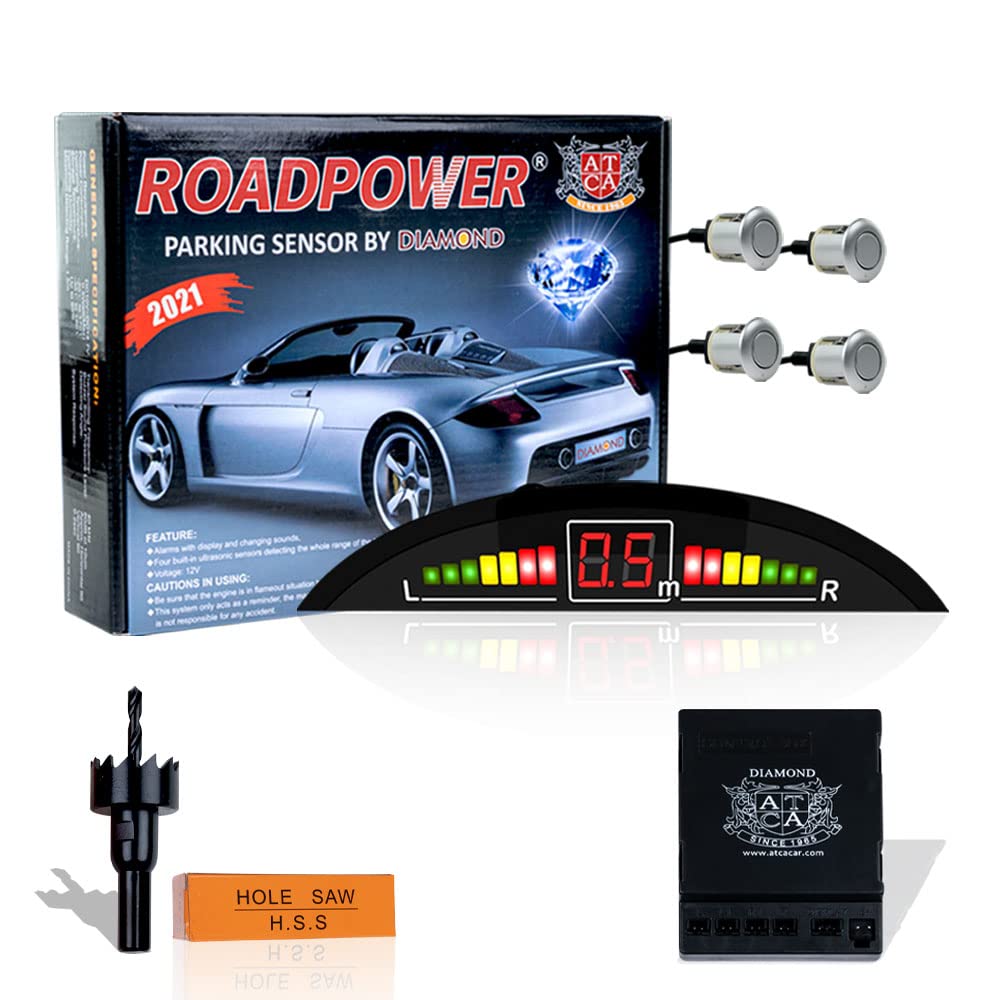 Buy ROADPOWER Car Auto Vehicle Reverse Backup Radar System with 4 Parking Sensors Distance