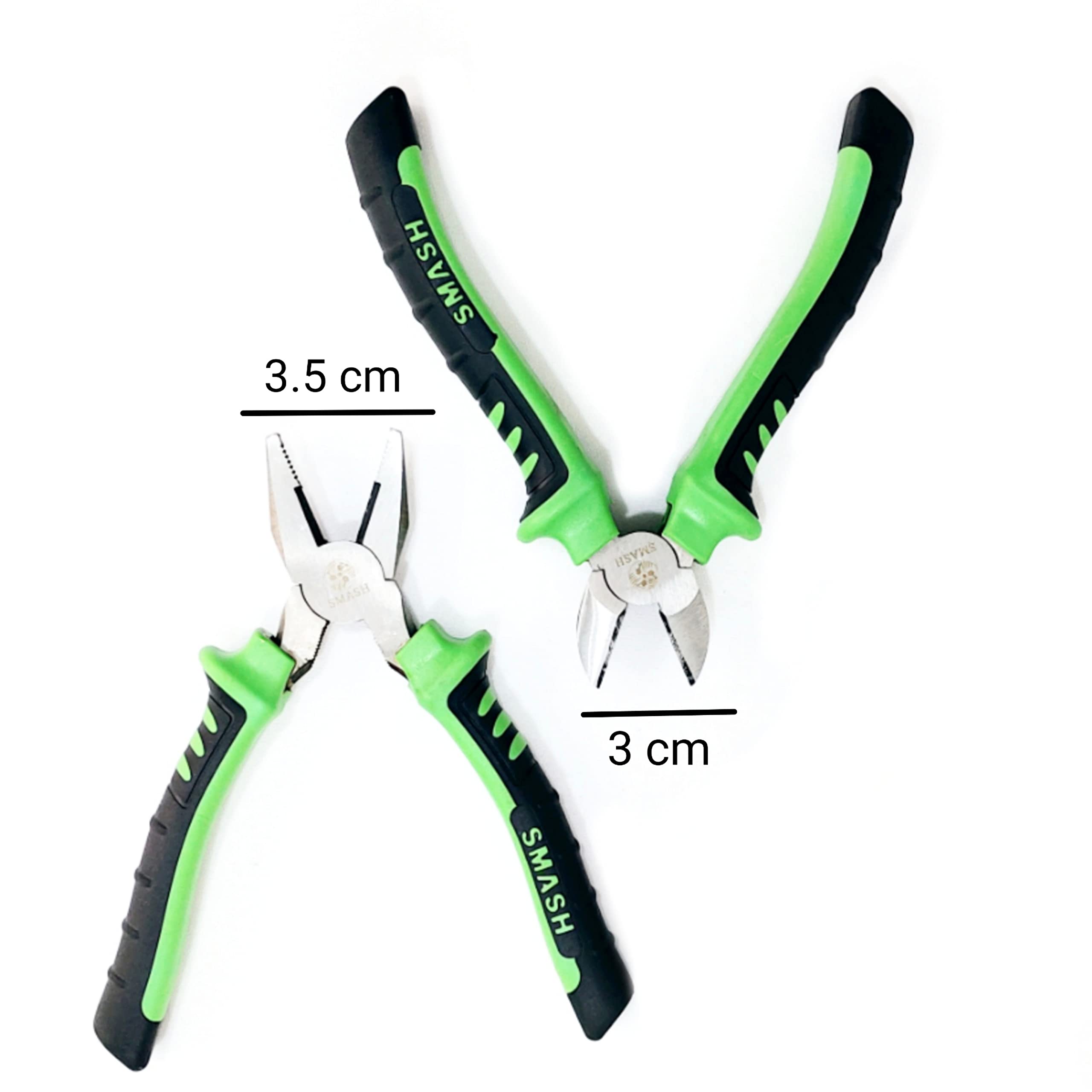 DARIT Smash Professional Tools 2pc Plier Set (8" Universal 6" Diagonal) Along with Durable Quality Chrome Nickel Steel. 2