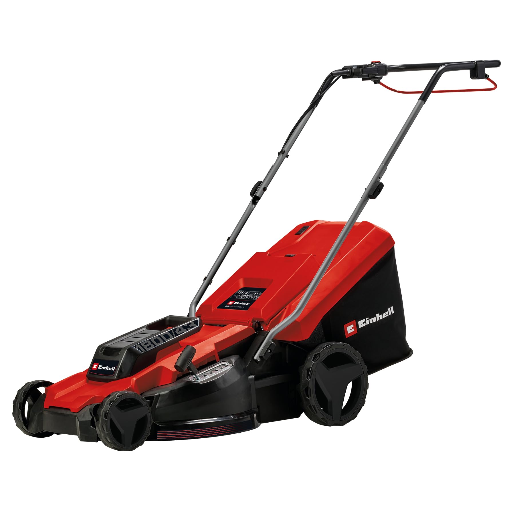 Einhell Electric Lawn Mower 1800W, 43cm Cutting Width, up to 800m², 50L Collection Basket, Central Cutting Height Adjustment with 20–65mm Cutting Height GC-EM 1800/43