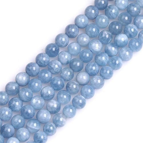 Miniatura 811 de GEM-Inside - Cuentas sueltas de piedra de lava negra natural de 0.315 in para hacer joyas, 15 pulgadas Cordierita de grado A