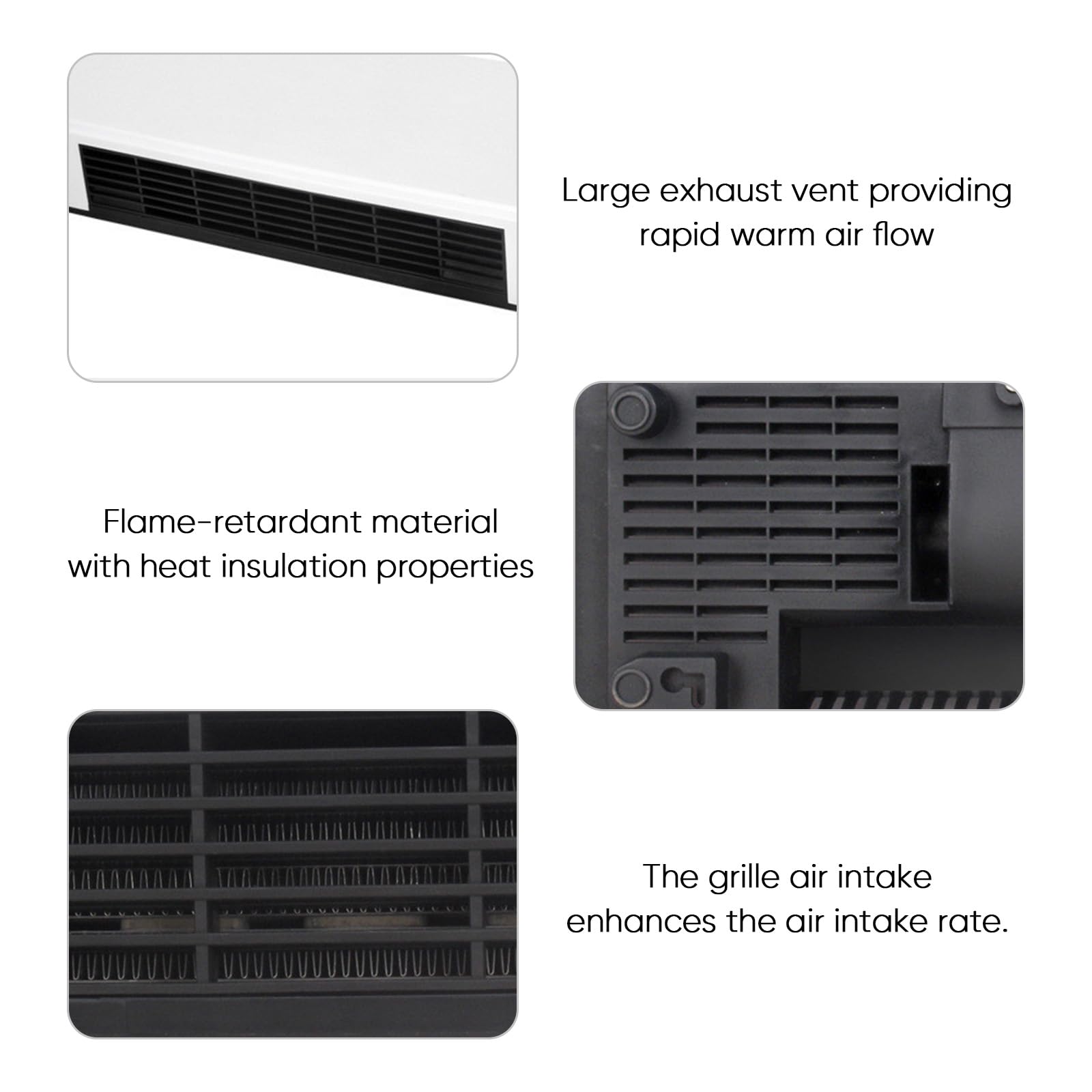 2000 W Condizionatore a Parete Reversibile Spalato, Condizionatore Senza Unità Esterna 60 x 21 x 8,5 cm Riscaldamento e Raffreddamento Compatto, Silenzioso, Installazione Rapida, con Telecomando, per