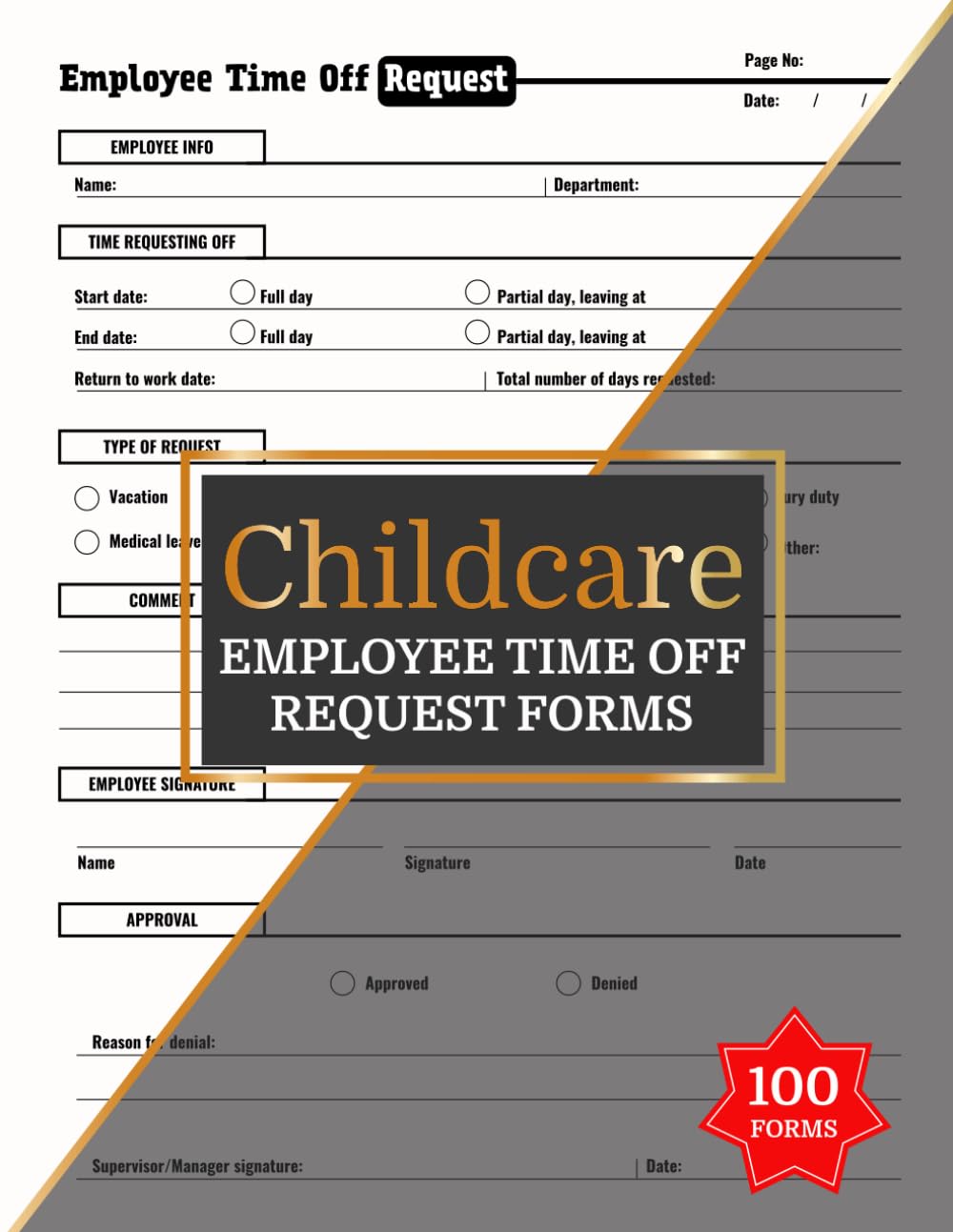 Childcare Employee Time Off Request Forms Day Off Request