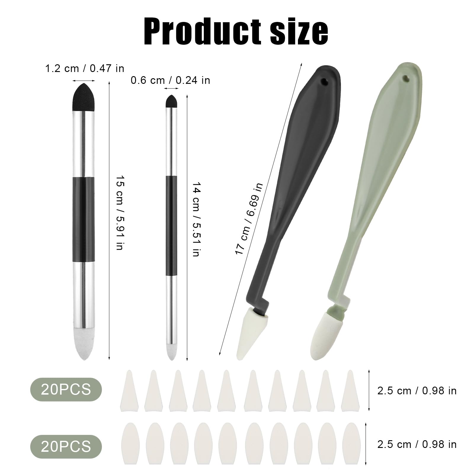 8pcs Sketch Drawing Tools, Double Headed Artist Blending