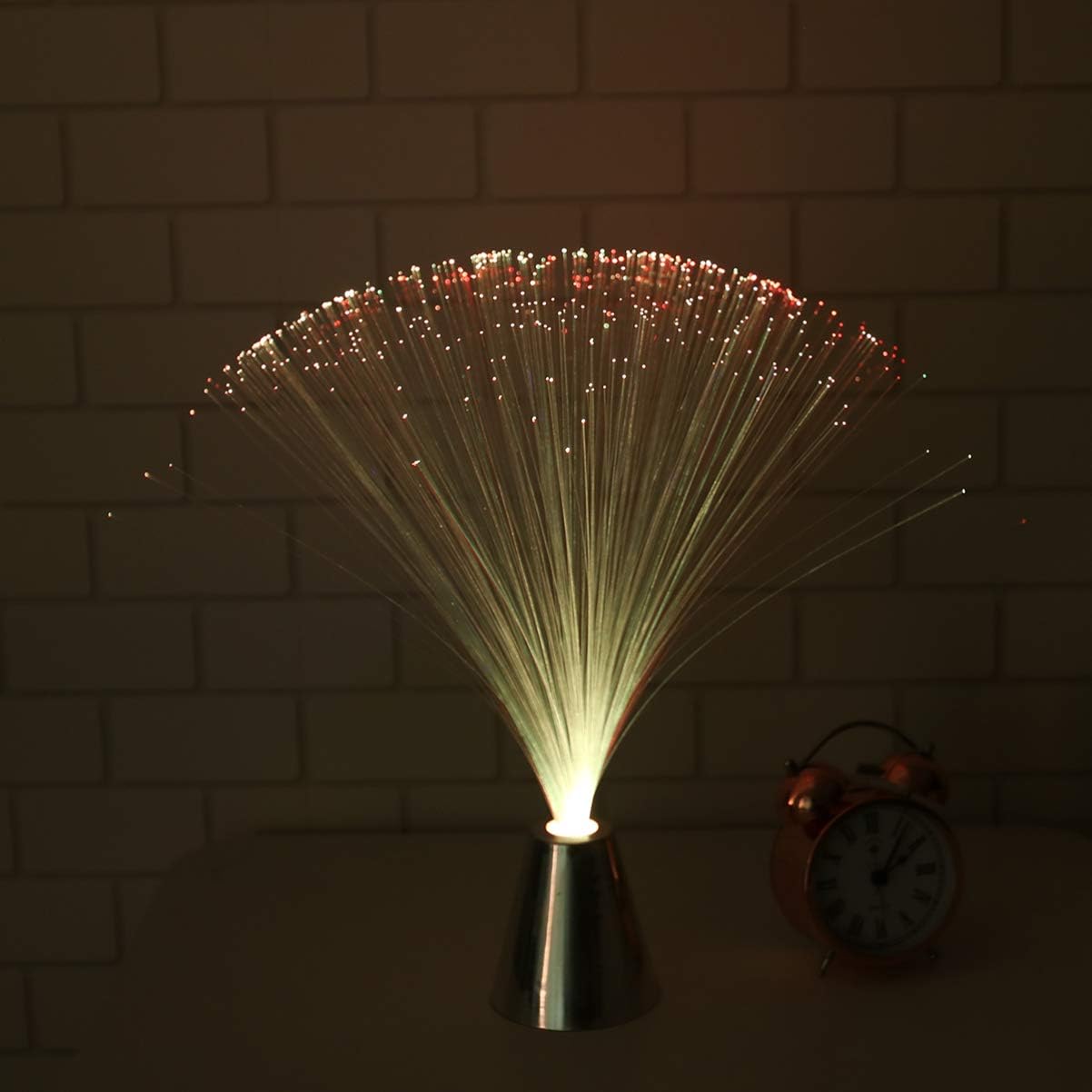 Uonlytech 3pcs Colorful Led Fiber Optic Lanterns Changing Light Fiber Optic Lights for Festival Atmosphere Wedding and Party Decoration No Battery Included