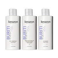 Vista 1 de Kit de tratamiento de alisado de queratina brasileña 2fl.oz Buriti Liss Collagen Pro para todo tipo de cabello