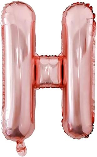 Miniatura 9 de Globos de oro rosa de 34.0in con letras de globos de helio A a Z, para novia, baby shower, boda, cumpleaños, fiesta, graduación, decoración