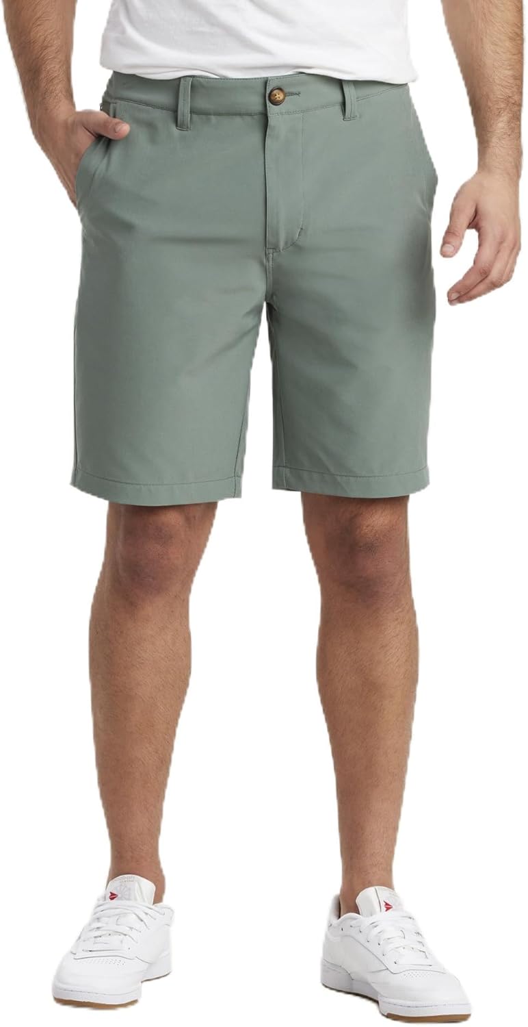 Unionbay Mens Ub Tech 9" Stretch Flat Front Classic Chino