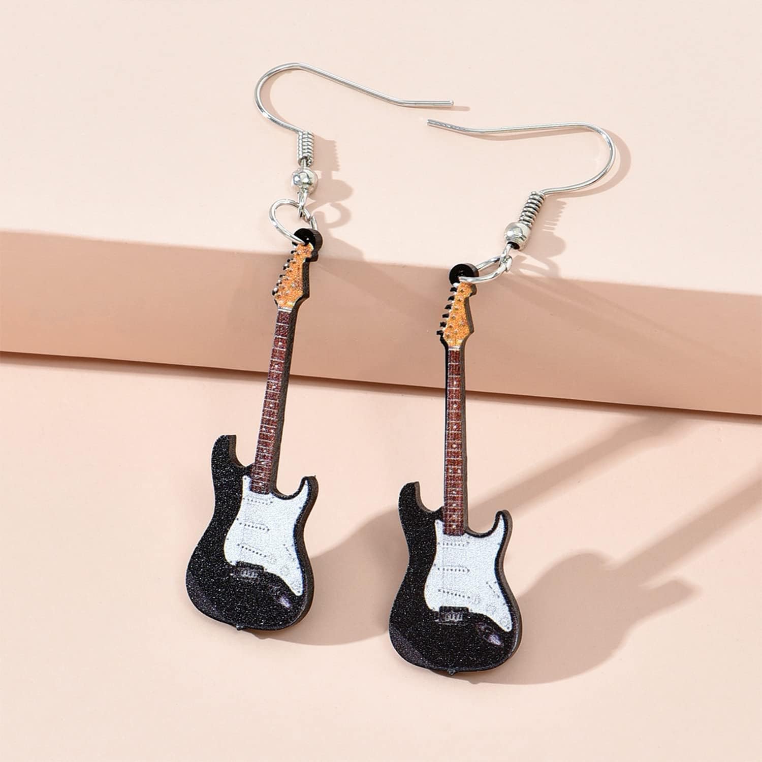 KaFu Lightweight Acrylic Music Bass Electric Guitar Earrings Charms Cute Instrument Drop Dangle Earrings for Women Girls Statement Rock Jewelry Gifts image 5
