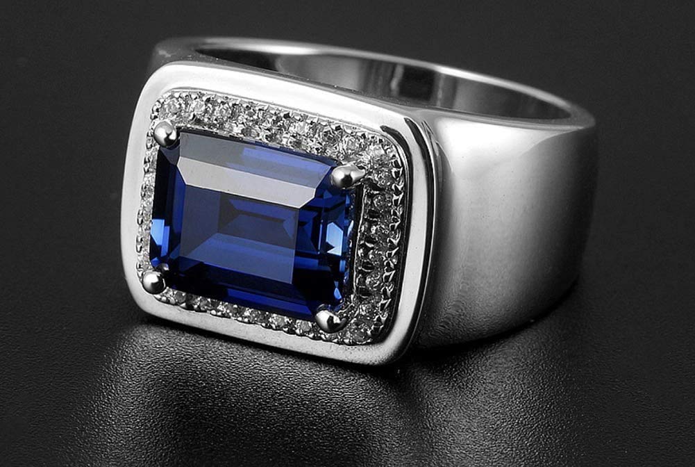 Men's Sterling Silver .925 Designer Opening Ring with Invisible