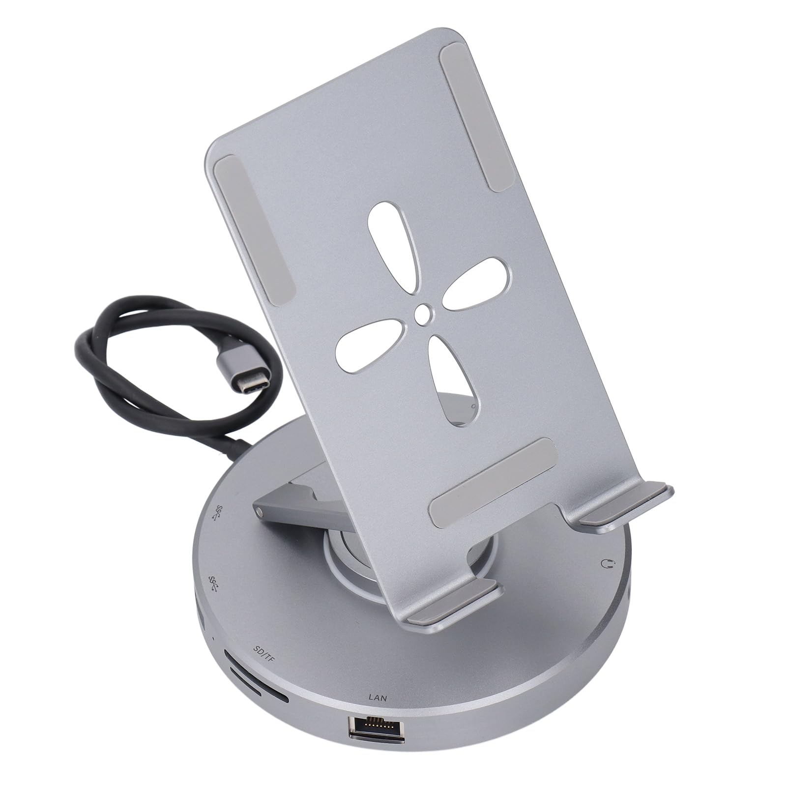 Emoshayoga Docking Station Hub USB Tipo C con Supporto Regolabile per Laptop, Tablet e Dispositivi di Gioco Portatili