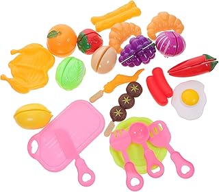 Toyvian 23 Pçs Simulação De Frutas E Vegetais Brinquedos De Quebra-Cabeça Brinquedos De Pizza Para Crianças Brinquedo Dradel Brinquedo De Corte De Frutas Modelo De Vegetais