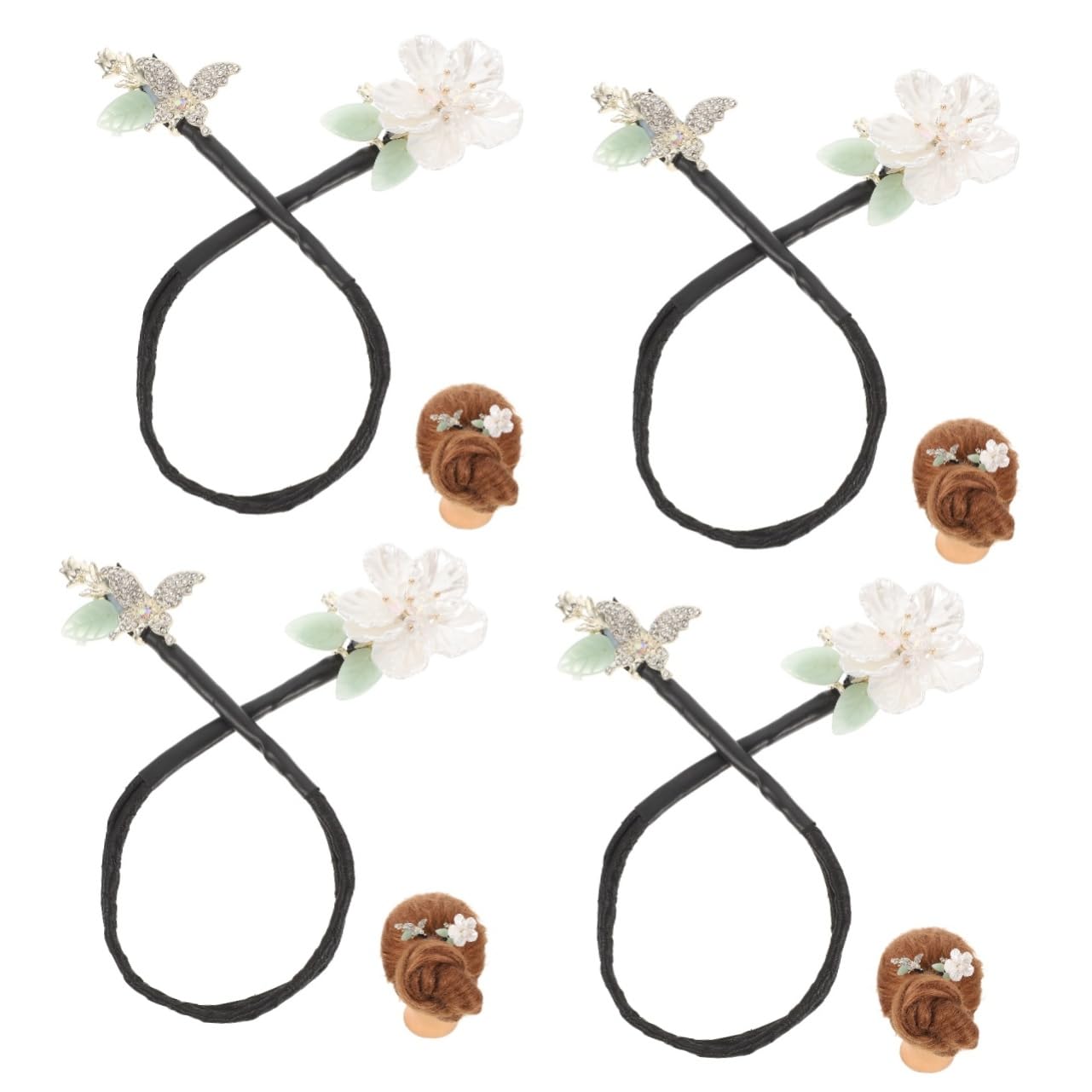 DOITOOL 4stücke Elegant Hair Bun Former Für Frauen Und Mädchen Hochwertiger Haarknoten-maker Für Hochzeiten Und Festliche Anlässe Einfach Zu Bedienen Für Dünnes Haar