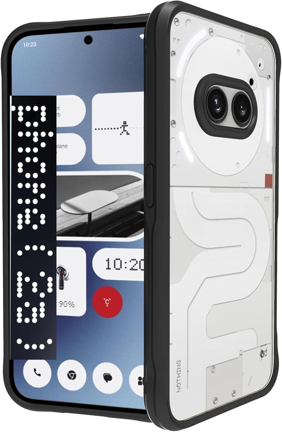 Clear Case for Nothing Phone 2a 2024, Transparent Hard PC Back & Soft TPU Bumper [Not Yellowing] Shockproof Protective Phone Case Slim Fit Thin Cover for Nothing Phone (2a) 2024