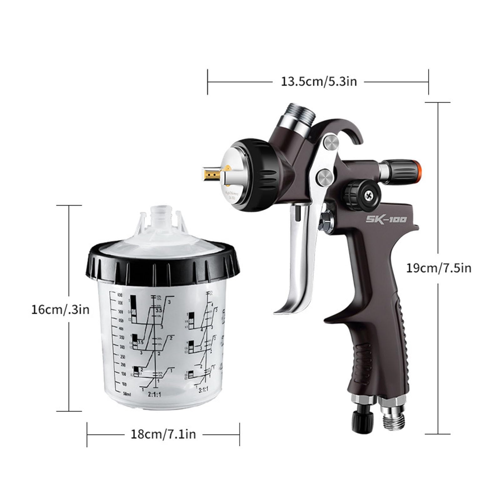 Vvikizy Pulvérisateur De Peinture Portatif - Pistolet à Air Comprimé