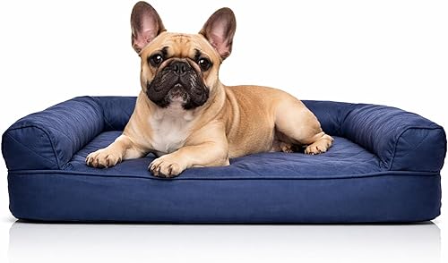 Miniatura 31 de Furhaven - Cama ortopédica para perros, estilo sofá, acolchada, con funda extraíble y lavable, marrón tostado, tamaño jumbo (XL) Café,Dark