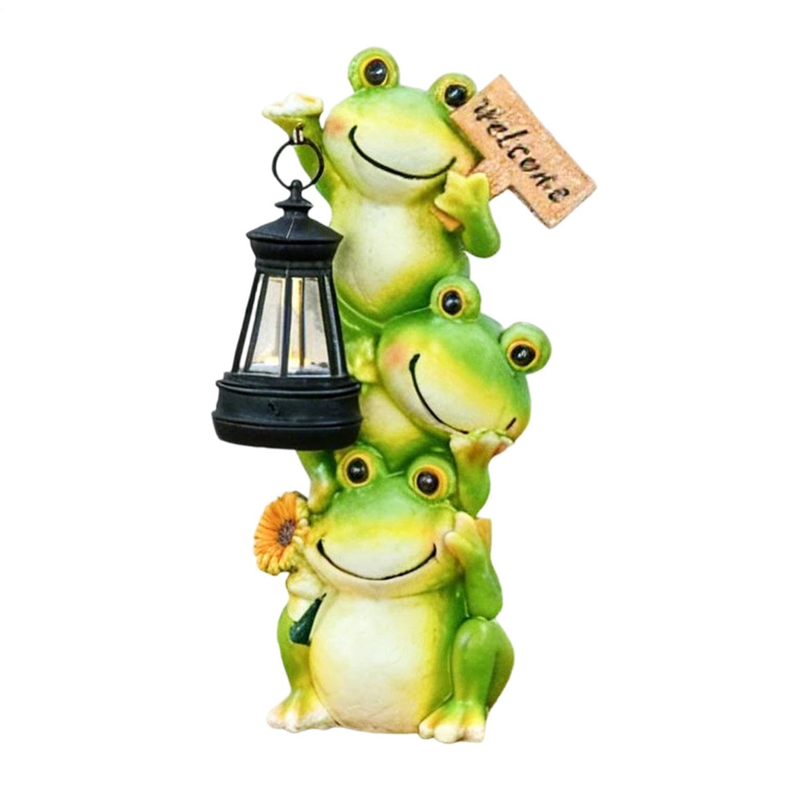 Lampe solaire grenouille étanche à LED autonome pour jardin