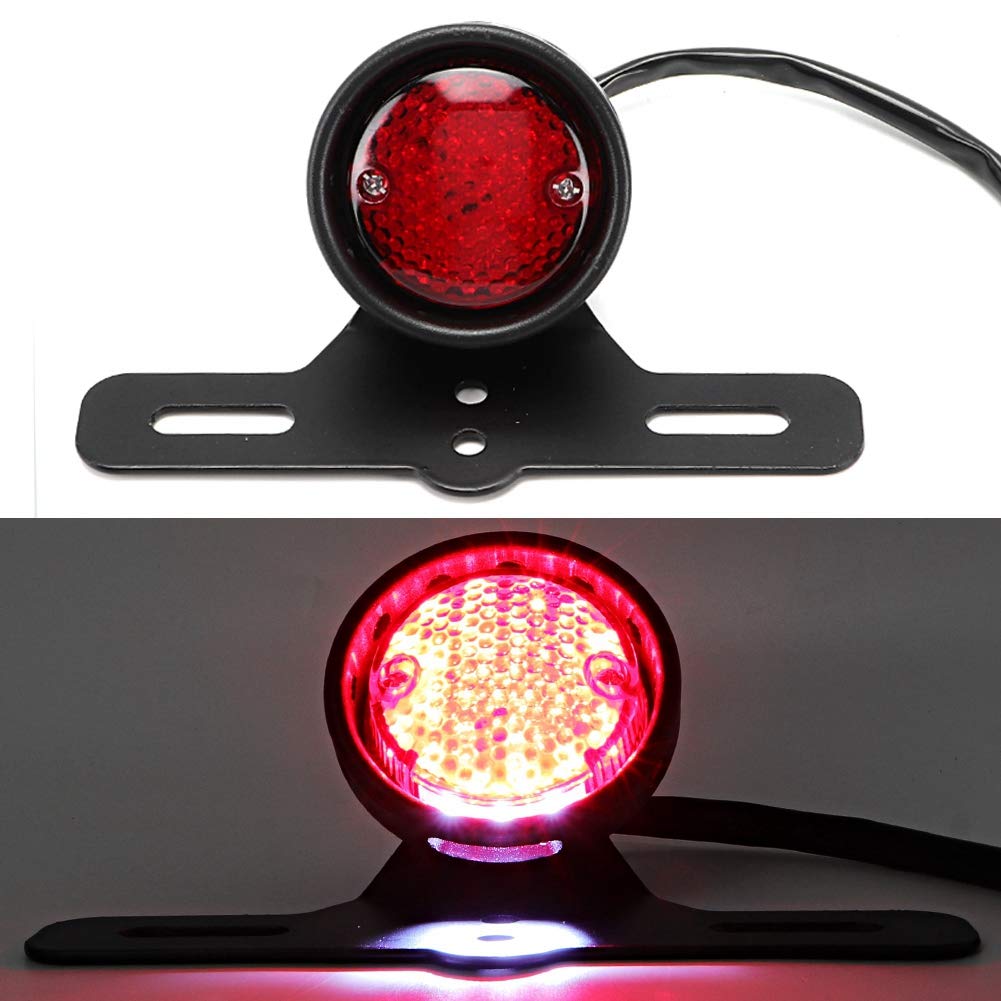 Fanale Posteriore A LED Per Moto Yctze - Universale Per Parafango Moto Cross - 12 LED - Colore Argento