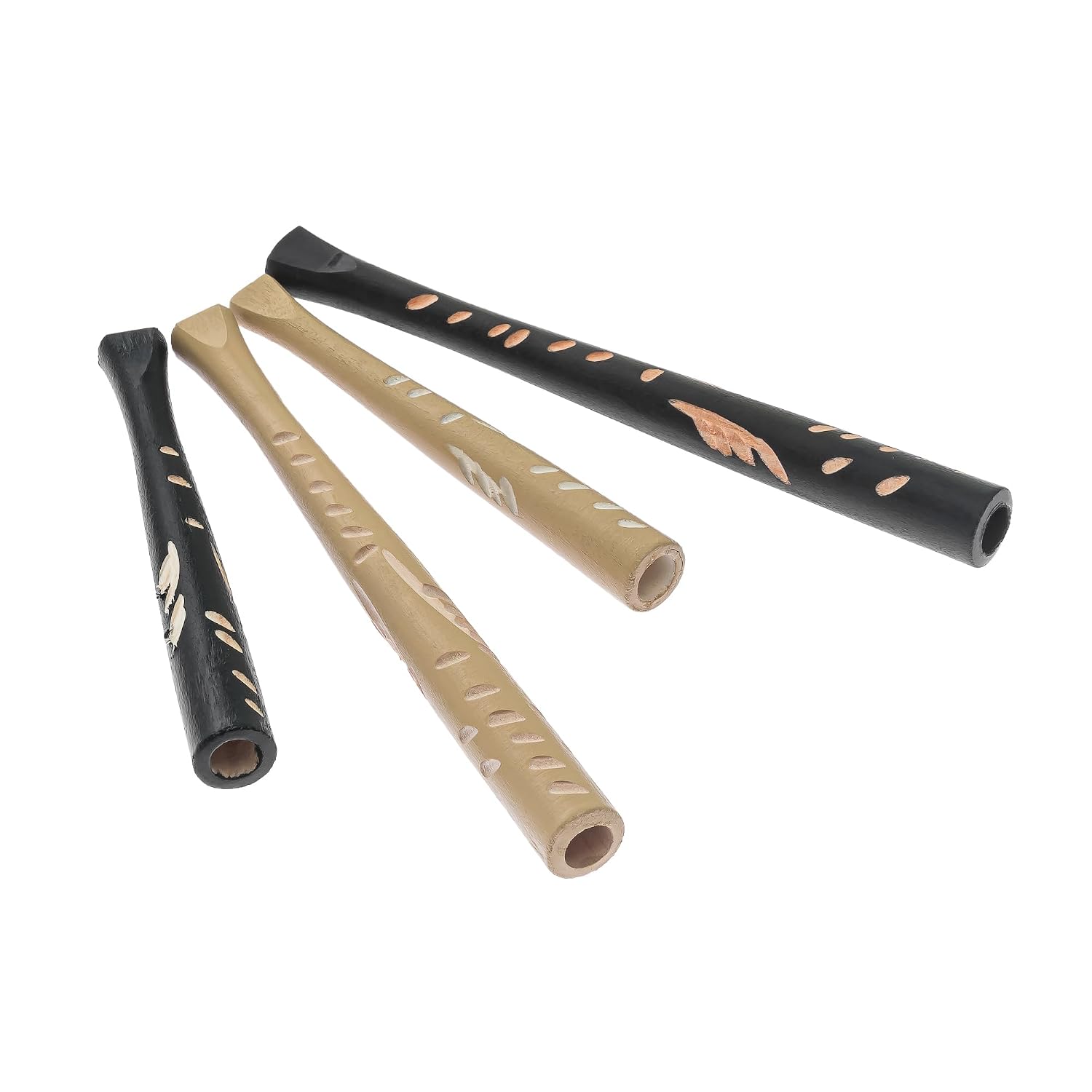 Set of 4 Wooden Handmade Regular Cigarette Holders Compatible with Cigarettes with a Diameter of 0.3 inches