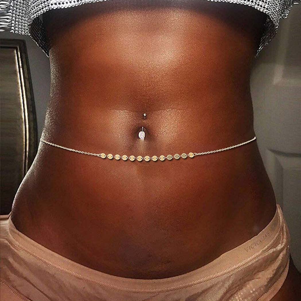 Vivilly Sequin Waist Chain Gold 