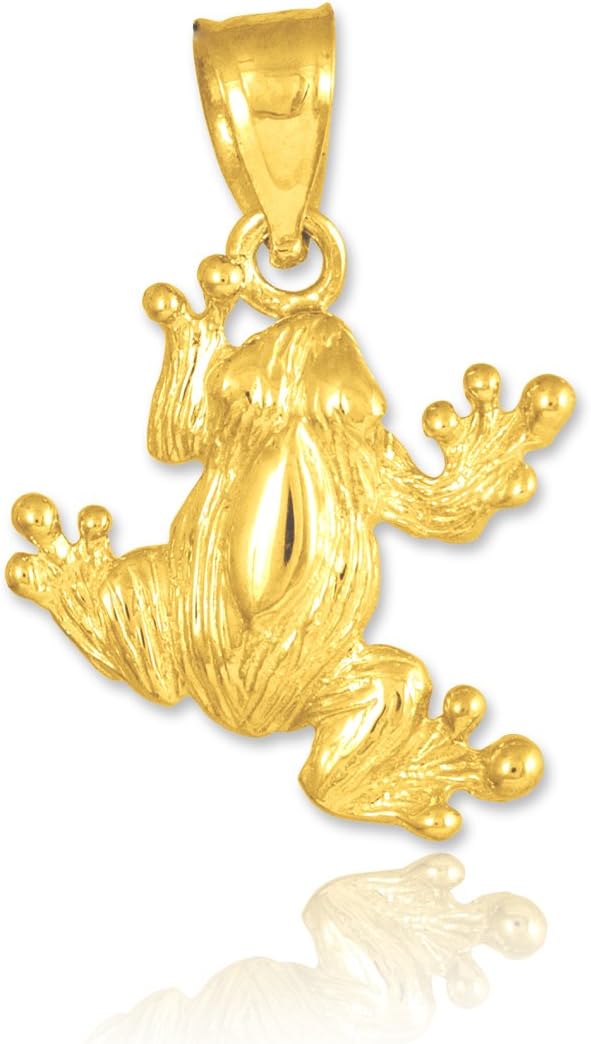 Animal Kingdom 14k Gold Frog Charm Pendant