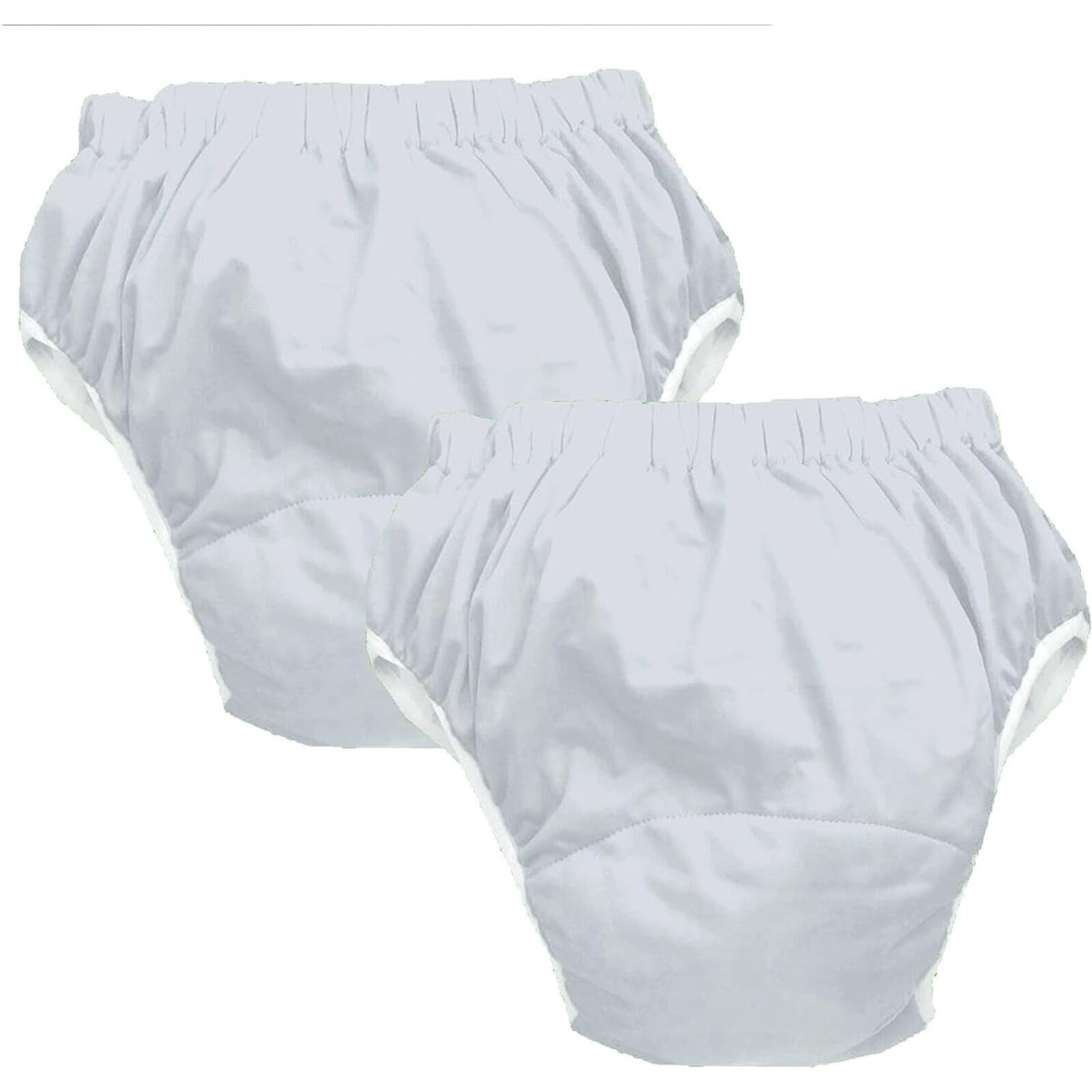 2 Pack Washable Adult Diaper Covers/Incontinence Pants Covers/Diapers/Reusable Leakproof Incontinence Underwear/Soft Sided Suitable for Men, Women, Older Children and Teens