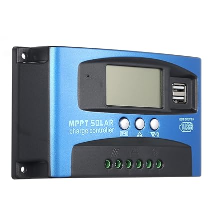 Ubersweet 50A MPPT Solar Charge Controller Dual USB LCD Display Auto Solar Cell Panel Charger Regulator'