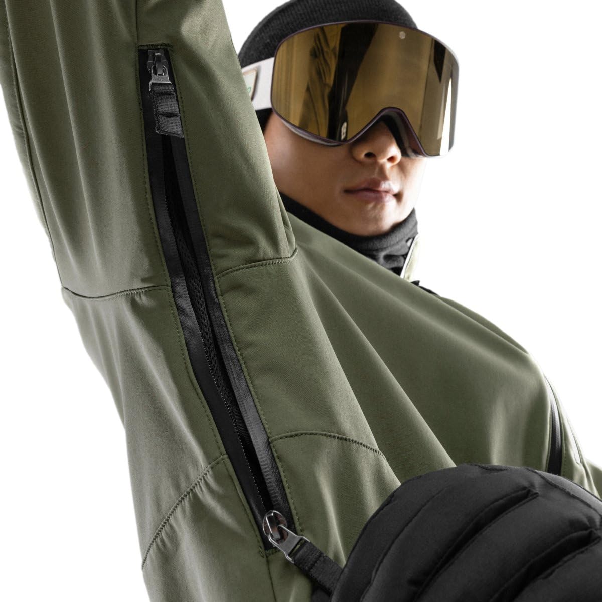 SIROKO - Kurtka Narciarska Softshell Siroko W2 Army - XS - Zielony