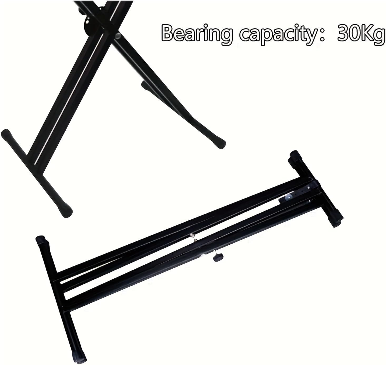 61/76/88 keys double tube X-type universal piano stand piano keyboard stand, no installation floor folding portable guzheng stand lifting portable piano stand weight capacity 66.14LB