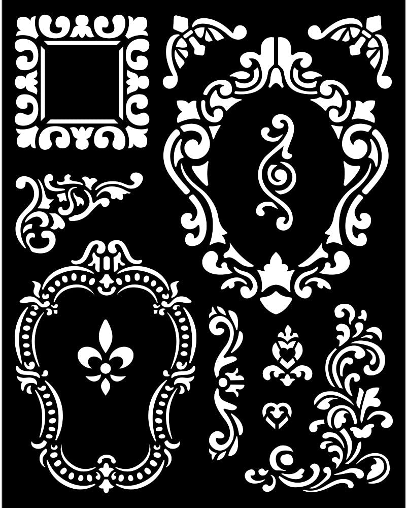 STAMPERIA  KSTD092  mix media STENCIL MASK Template 20X25CM  ALICE FRAMES