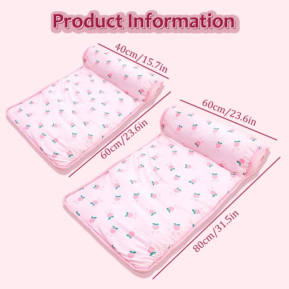 npcluo Cats and Dogs Cooling Bed, 2025 New Pets Cooling Mats, Portable and Washable Cool Pad, Breathable Ice Silk Mat, Cools Cushion for All Types of Pet (Medium, Blue)