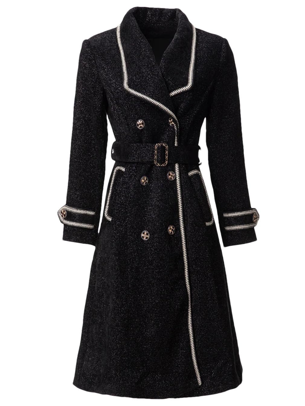 Women Vintage Slim Trench Coat Lapel Long Sleeve Breasted Pocket Belt Overcoat Casual Jacket