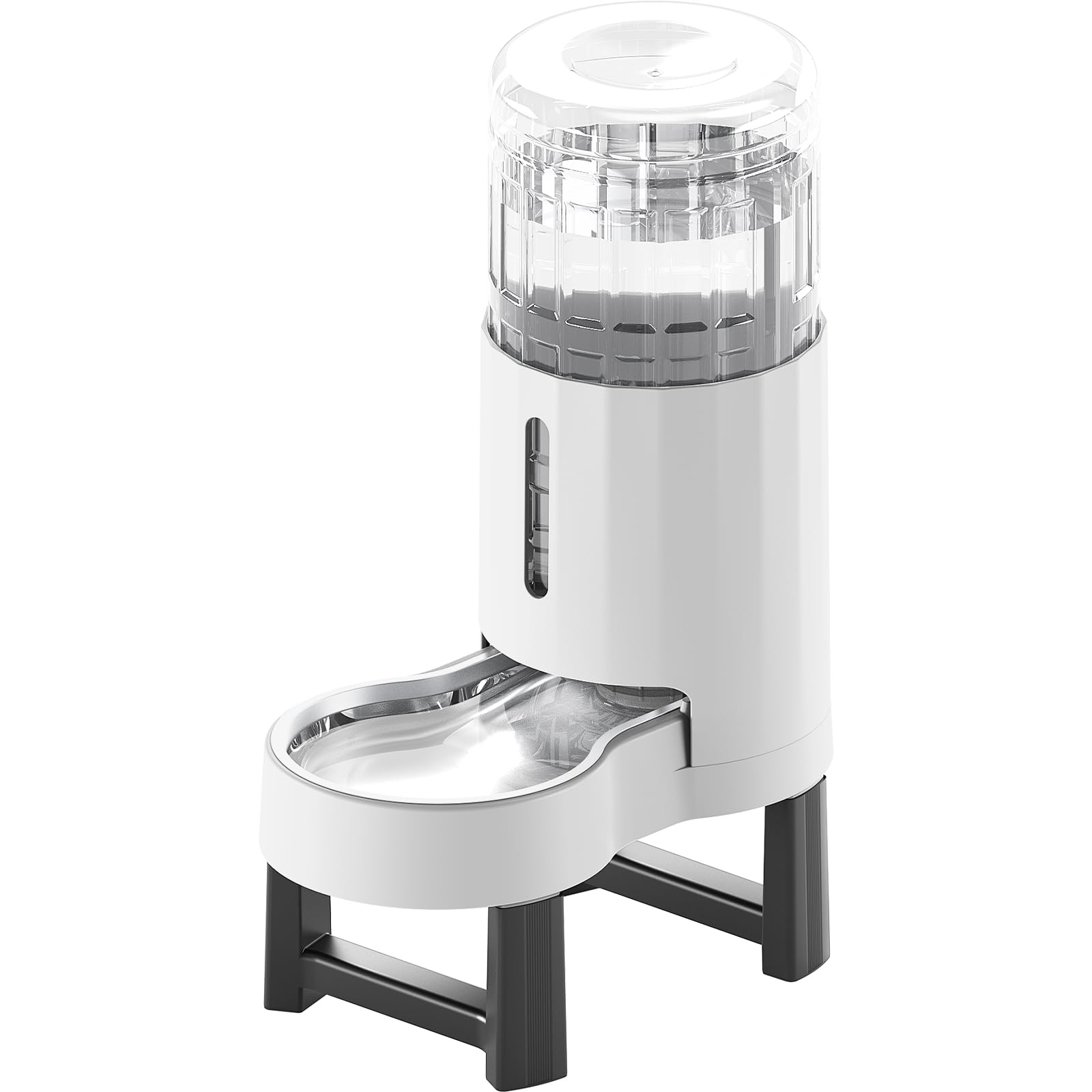 CZPET Gravity Dog Water Bowl Dispenser, Wider Mouth (8L+Stand,White)