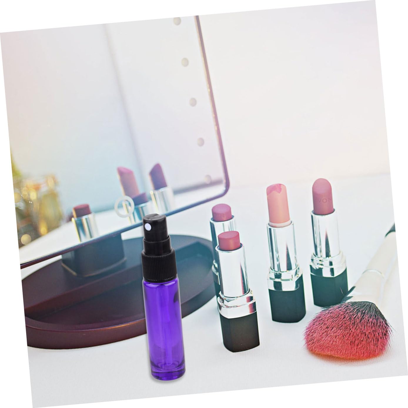 FOMIYES Glas Parfüm Sprühflaschen Tragbar Klein Wiederbefüllbar 20 Stück 10ml mit Kompaktem Design Violette Sprühflasche für Reisen und Outdoor für Ätherische Öle und Düfte