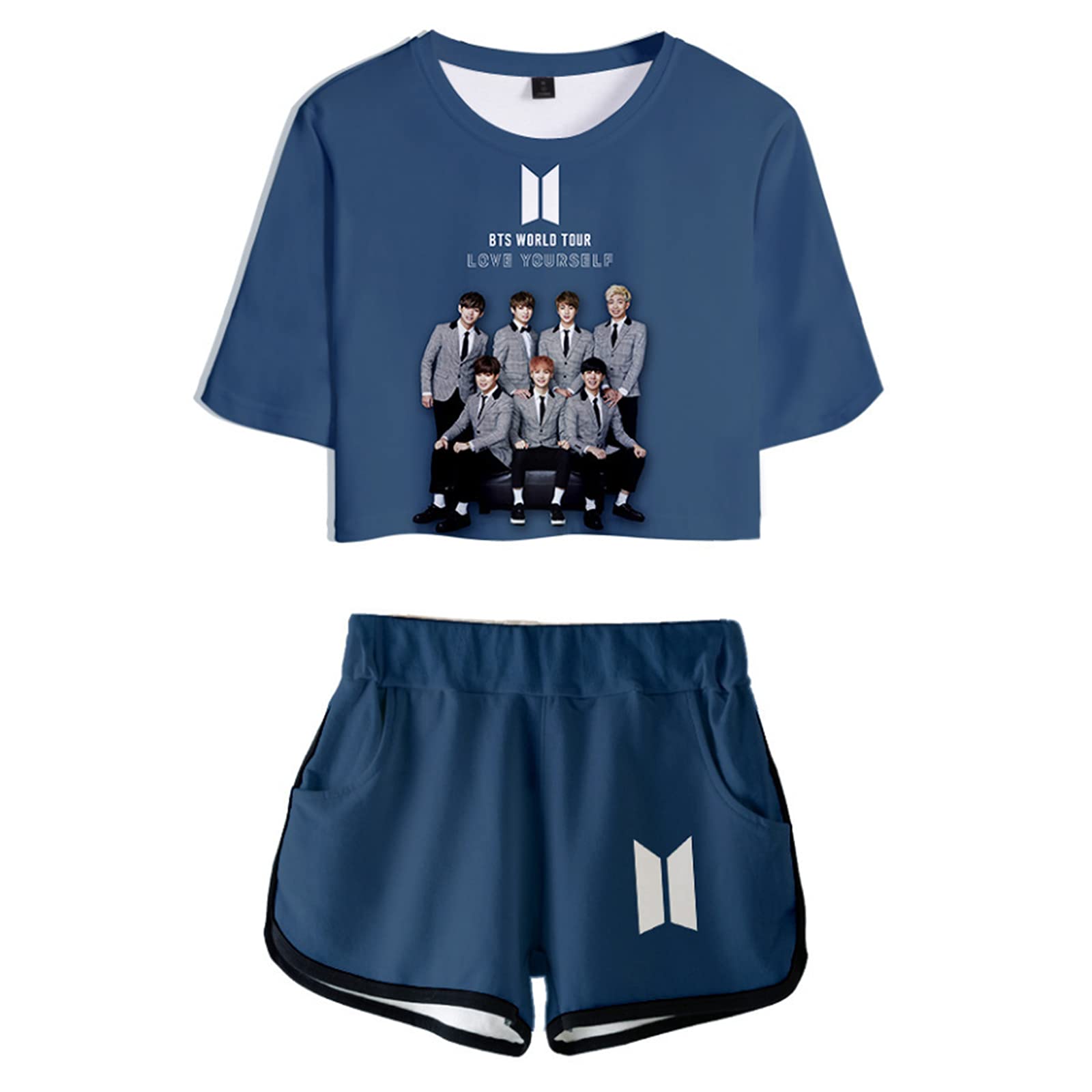 Set Skirt Bangtan Boys Casual T-Shirt Jimin Suga V J-Hope Support Dress