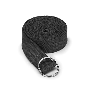 RCSP Durable Fitness Yoga Stretch Bands Eco friendly Stretching Straps Adjustable D-Ring Cotton Yoga Belt 8FT MULTI COLOR
