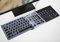 Vista 32 de Funda para teclado con letras grandes compatible con DELL KB216 KB216b KB216t KB216d KB216p Teclado con cable y protector de teclado inalámbrico
