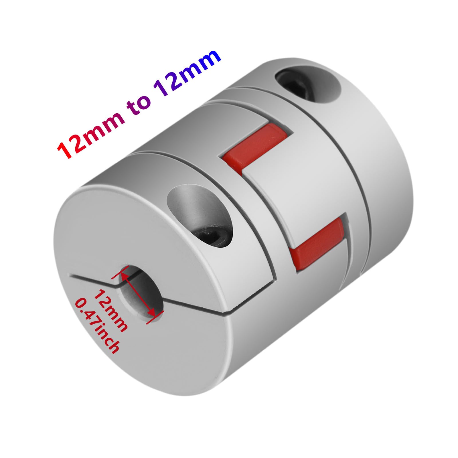 Acoplamiento flexible de aluminio D40xL55, acoplador de araña de 12 mm a 12 mm, forma de ciruela para motores servo paso a paso, máquina CNC, piezas de impresora 3D