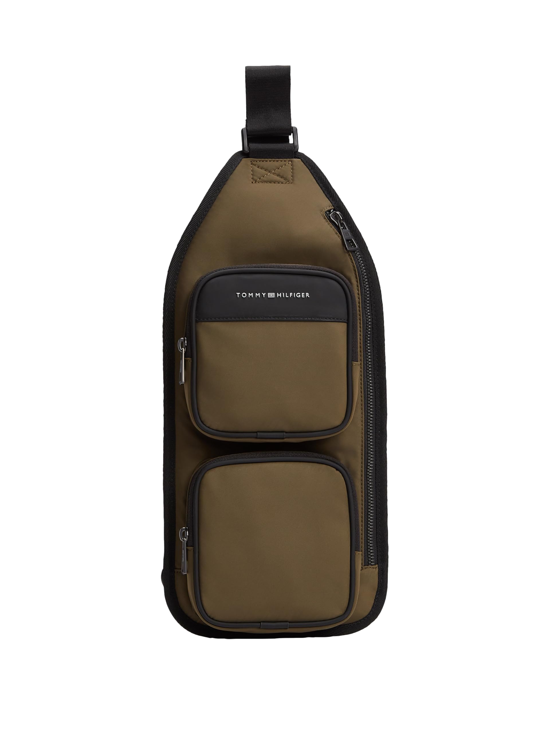Men's Repreve Sling Crossbody Bag with Front Pockets and Adjustable Strap