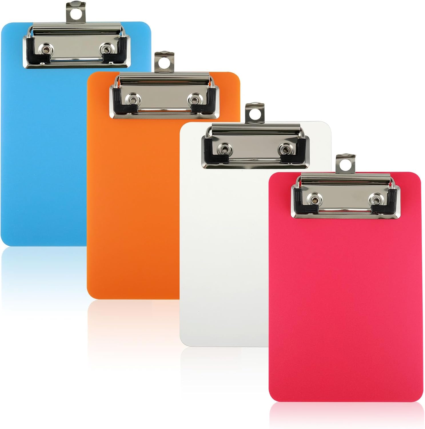 4 Pcs Mini Clipboards 4" x 6" Small Clipboards Pocket Clipboards Plastic Clipboards