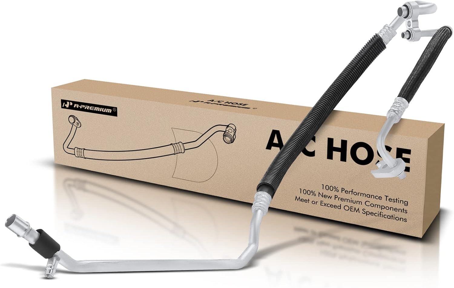 A-Premium A/C Suction and Discharge Line Hose Assembly Compatible with Chevrolet Malibu 2008-2012, Pontiac G6 2007-2010, Saturn Aura 2008-2009, L4 2.4L