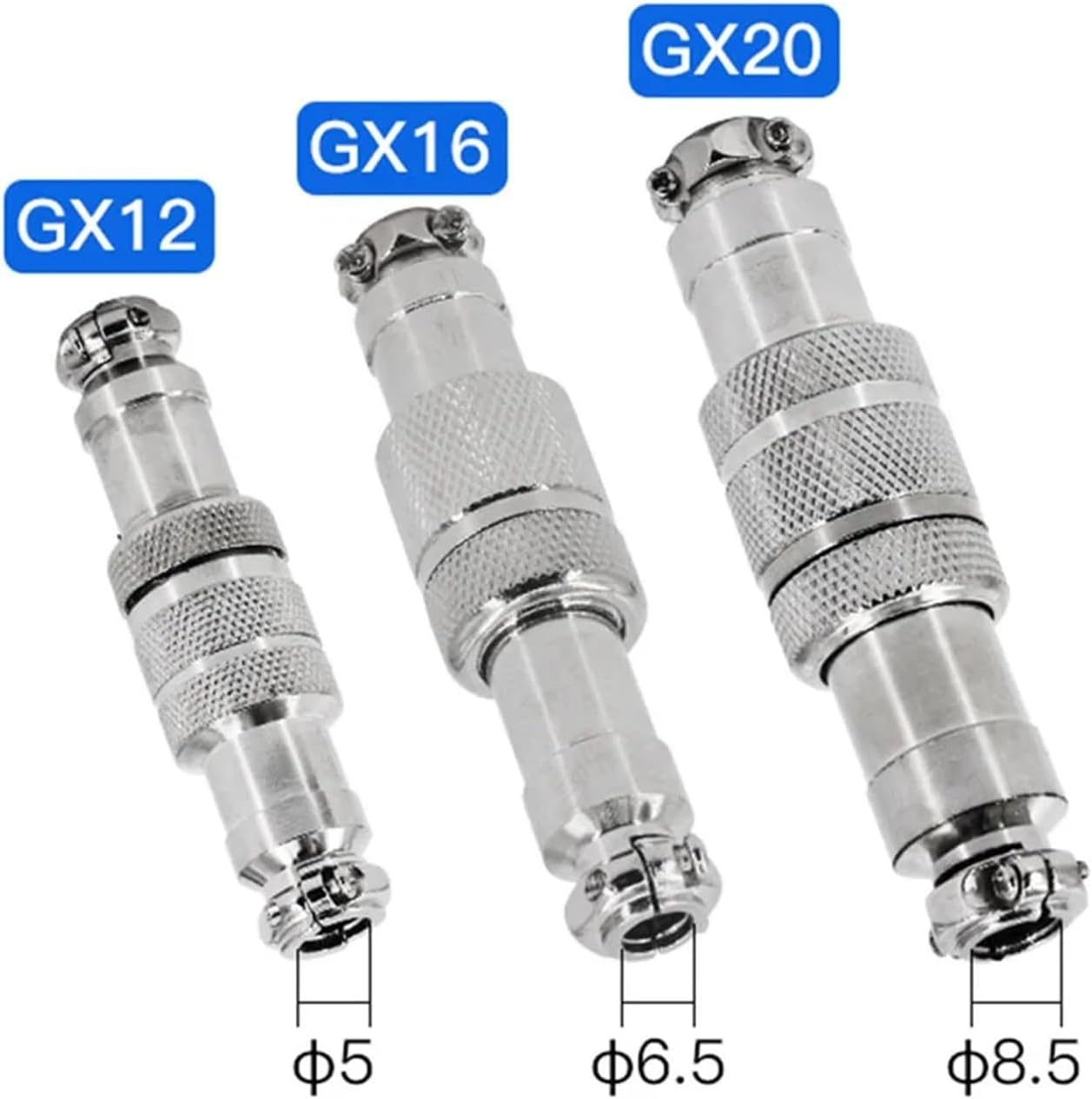 1Pcs GX12 GX16 GX20 Docking Sockets for Cable Terminals GX12-2 3 4 5 6 7 8Pin Male Female Waterproof Circular Connector(GX12,2 cores)