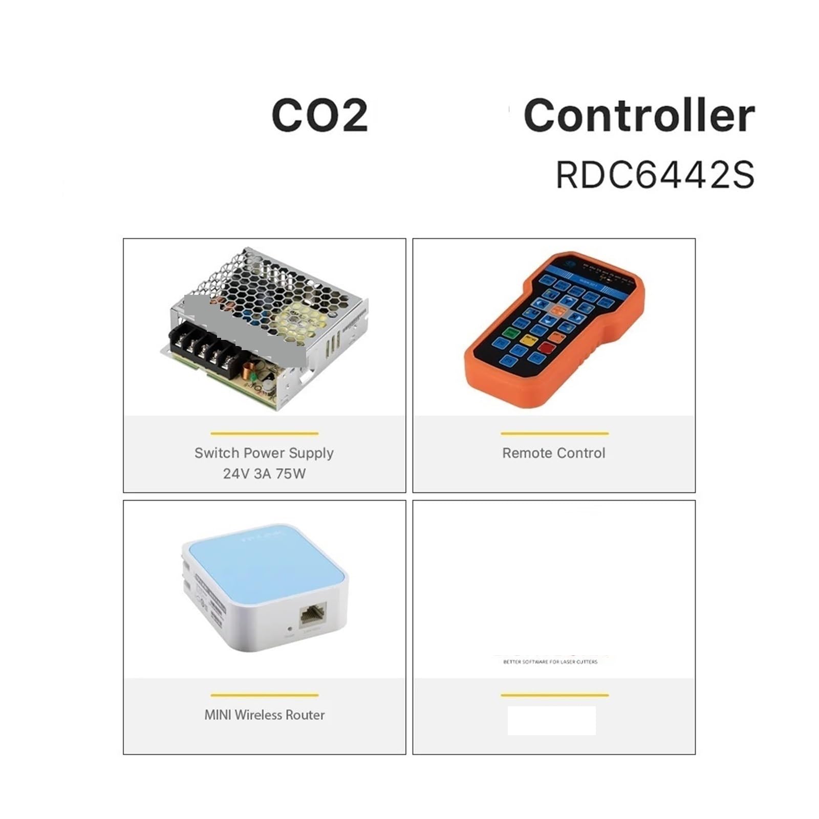 Controlador CNC, Controlador DSP Láser Co2 RDC6442G For Máquina De Grabado Y Corte RDC 6442 6442G 6442S para enrutador CNC(Plus Wireless Handle)