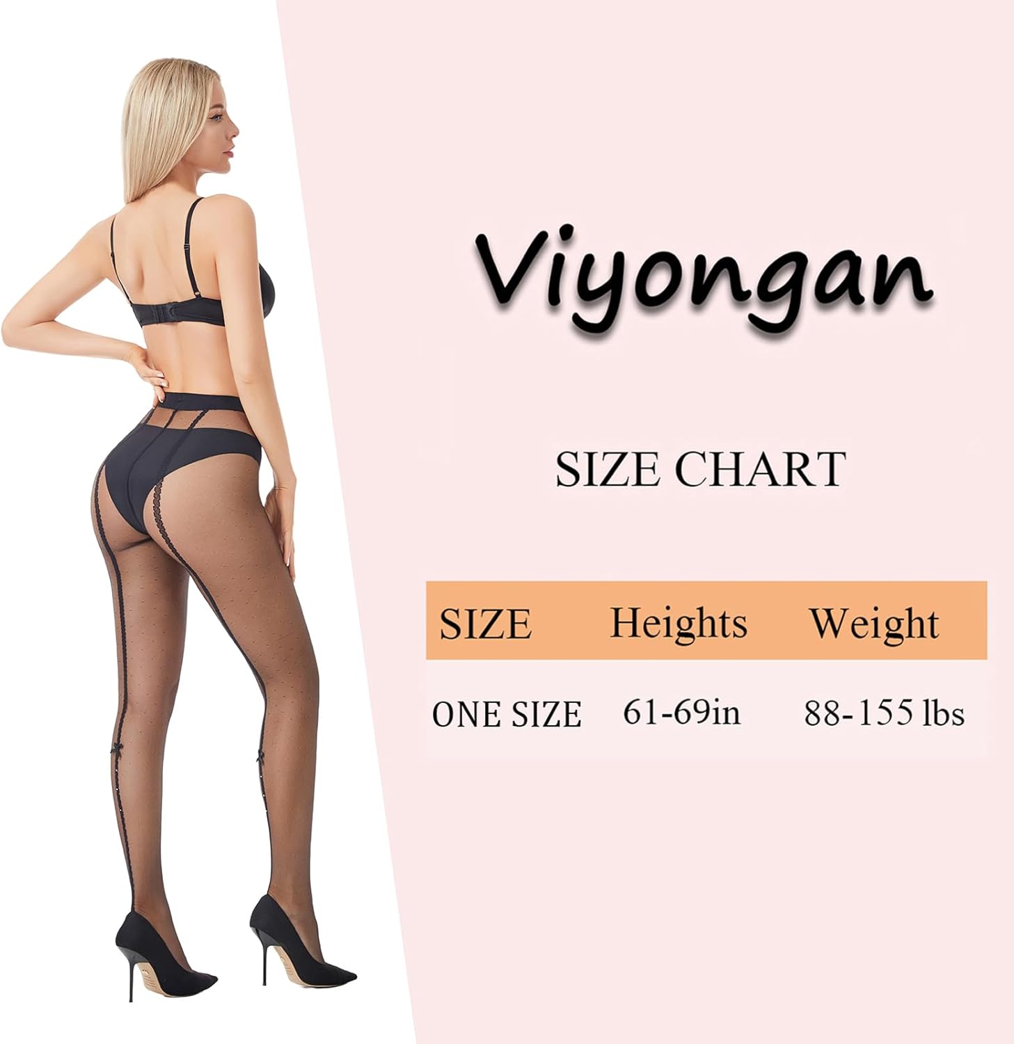 Back Seam Pantyhose for Women High Waist Sheer Seamed Tights Sexy Stockings - Image 7