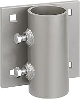 JYINCPED Heavy Duty Stationary Dock Side Leg Pipe Holder Brackets - Rustproof Iron Dock Hardware for Floating Docks, 2.1" ID, 5x5" Plate