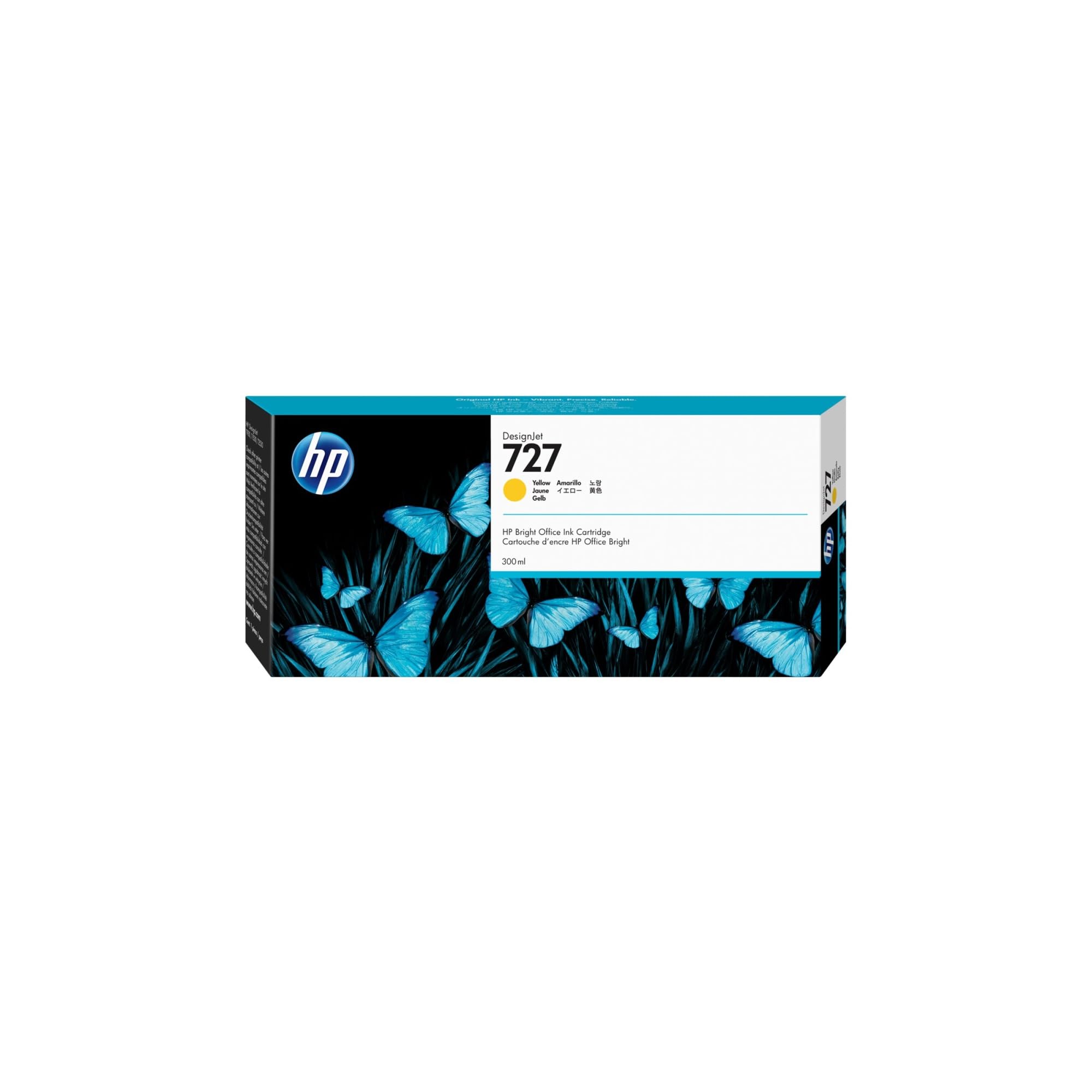 HP 727 DesignJet Ink Cartridge 300-ml Yellow F9J78A