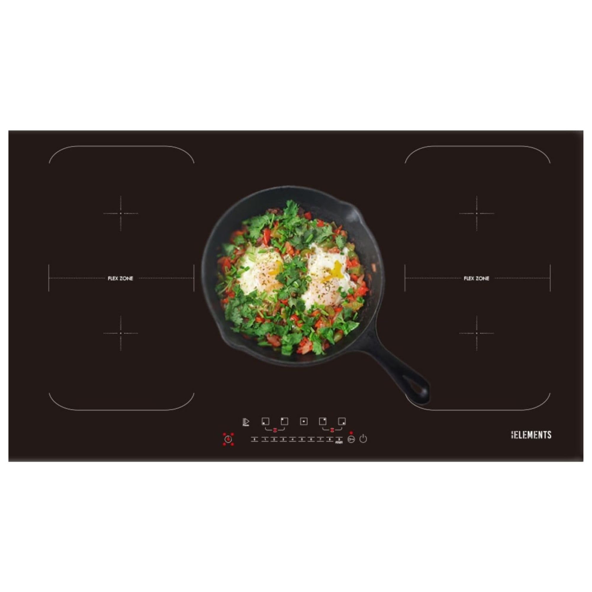 Autarkes Herdset | 60cm Einbaubackofen | Air Fry Funktion | 90cm Induktionskochfeld | Induktionskochfeld mit zwei Flexzonen | Grill | Heißluft | AQUA CLEAN | 14 x Funktionen
