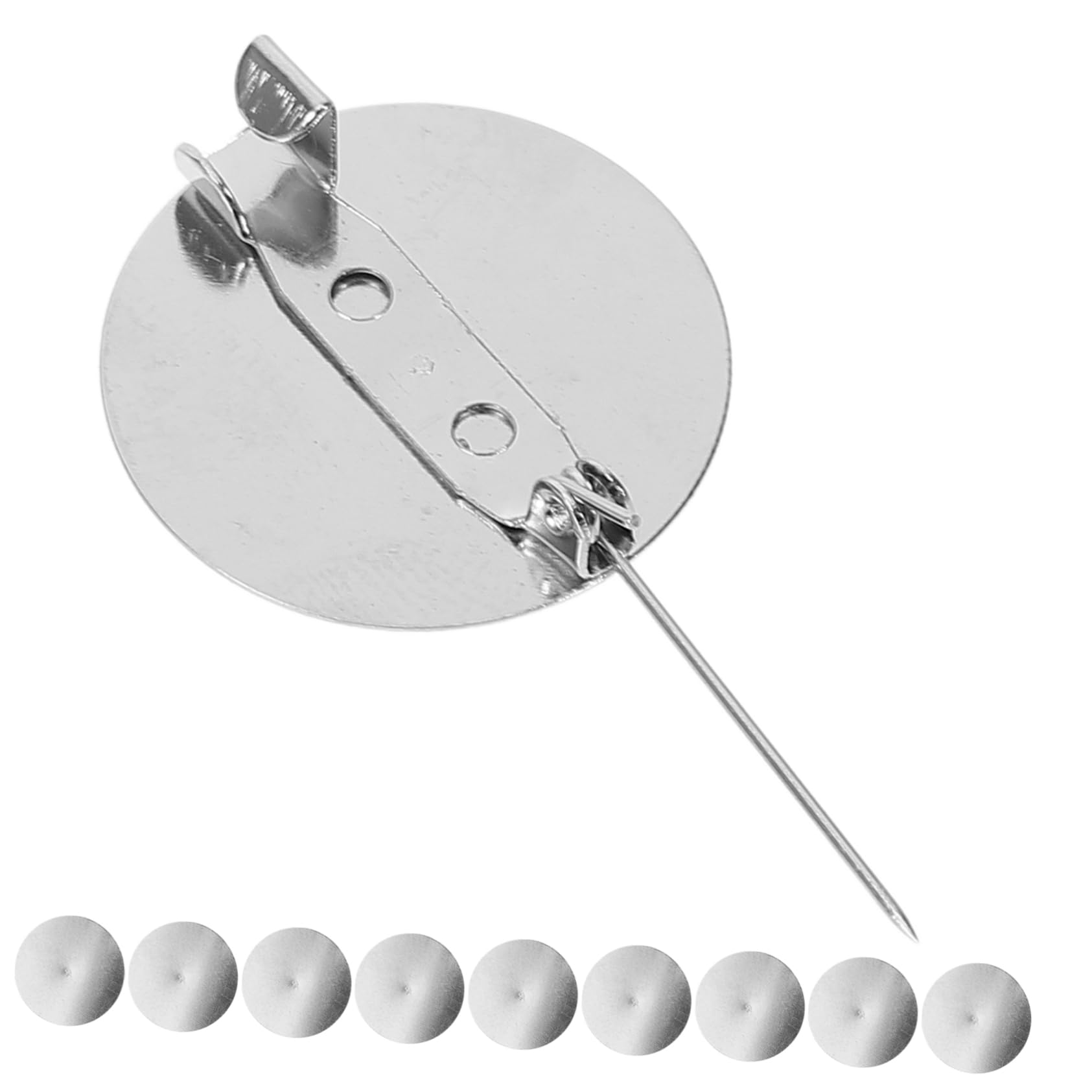 HOMSFOU Metal Brooch Bases 50pcs Small Brooch Trays Safe DIY Materials for Crafts Jewelry Making