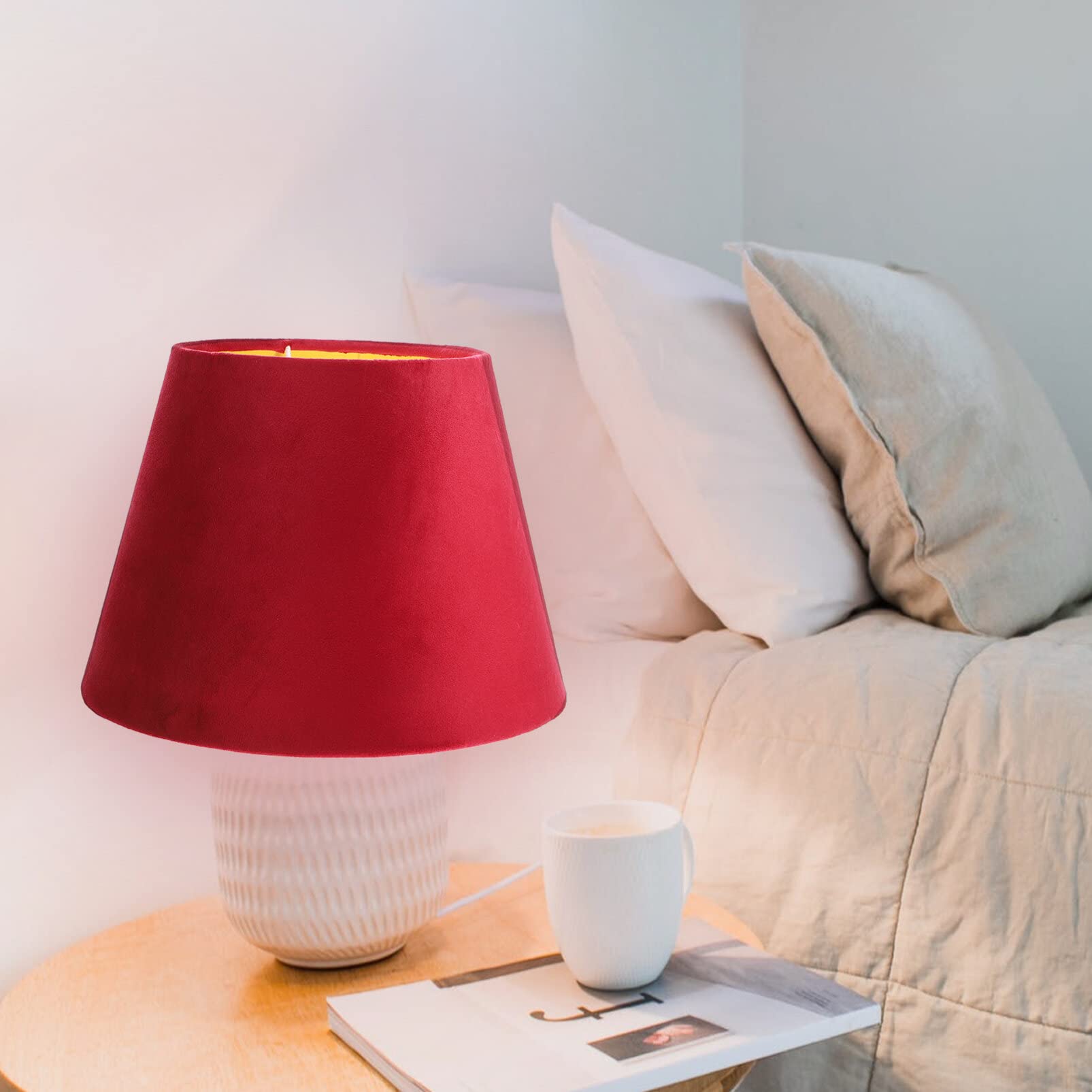 Paralume Per Lampada Da Comodino - Design Unico, Facile Da Montare Con Adattatore E14/E27 - Foto 6