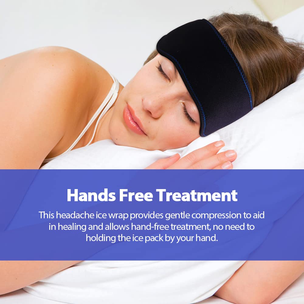 NEWGO® Migraine Relief Ice Pack for Head, Hot Cold Compress Gel Ice