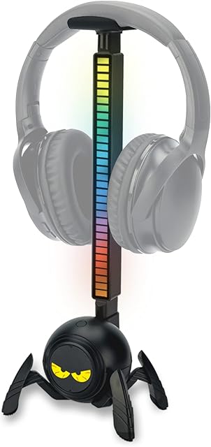 KIWIFOTOS Headphone Stand Spider Design Headset Holder with RGB Light PC Gaming Accessories for Desk Headphone Mount